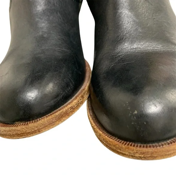 Kork Ease Black Suede Leather Knee High Riding Boots Buckle Zip Women's Sz 6.5M - Picture 15 of 16